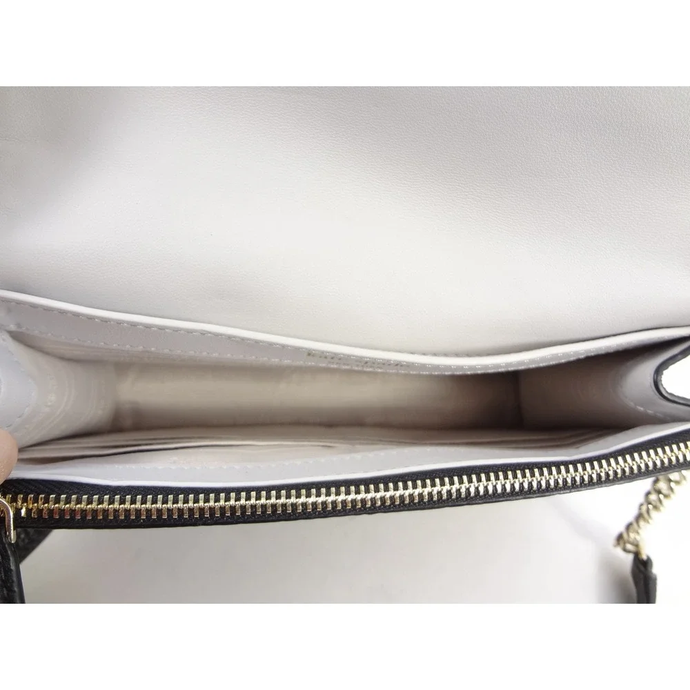 Kate Spade NY‎ Black Pebbled Leather Crossbody Bag Gold Hardware Knot Detail